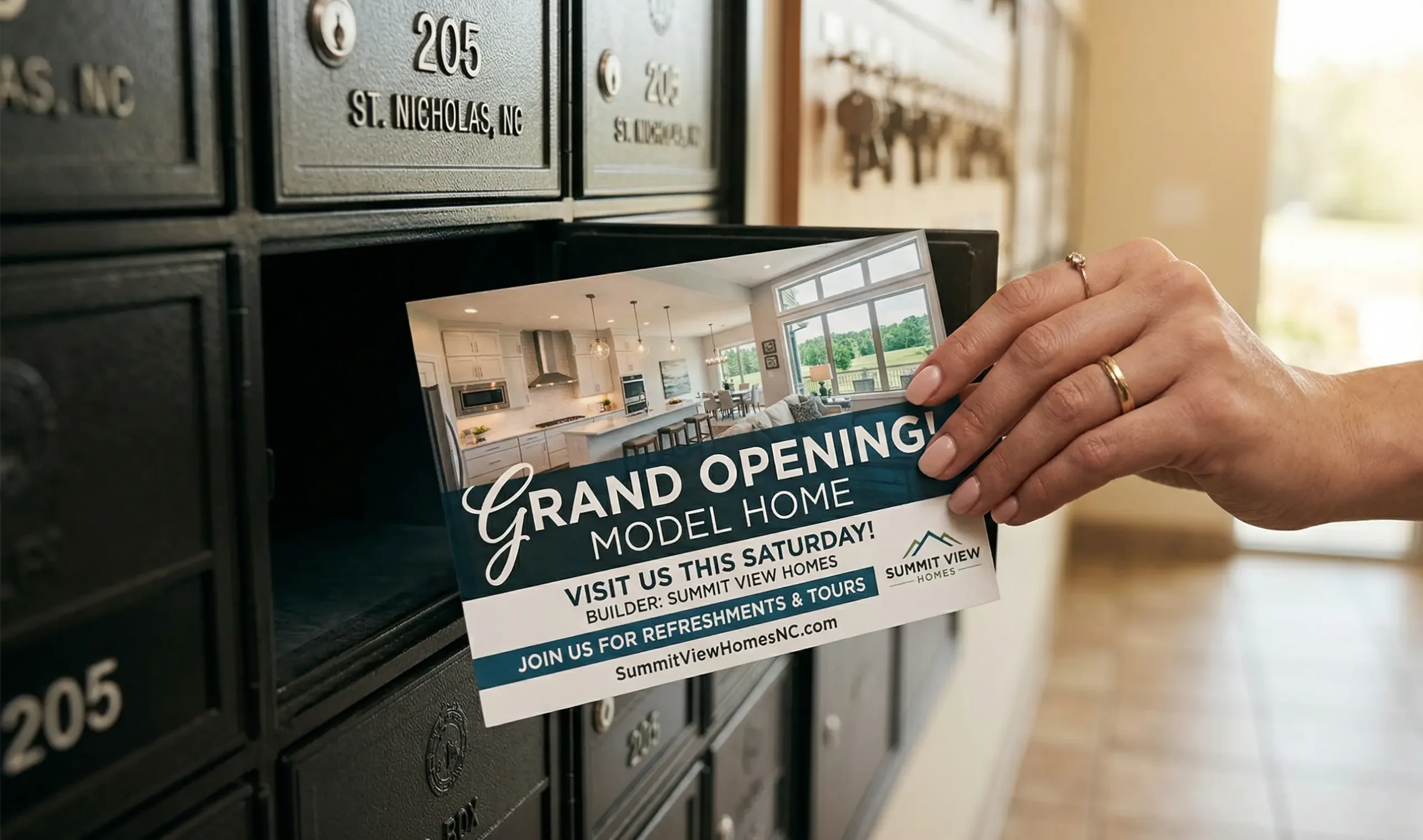 Print mail directional sign